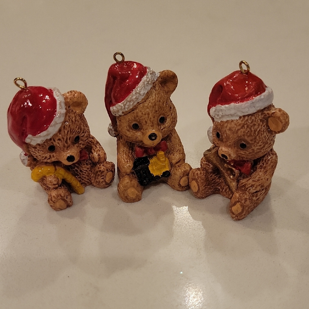 Vintage Teddy Bear Ornaments Figurines